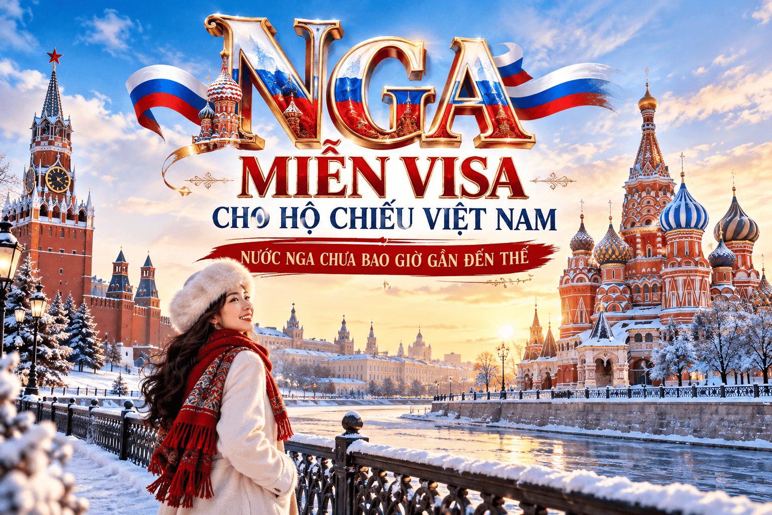 Nga miễn visa cho hộ chiếu Việt Nam