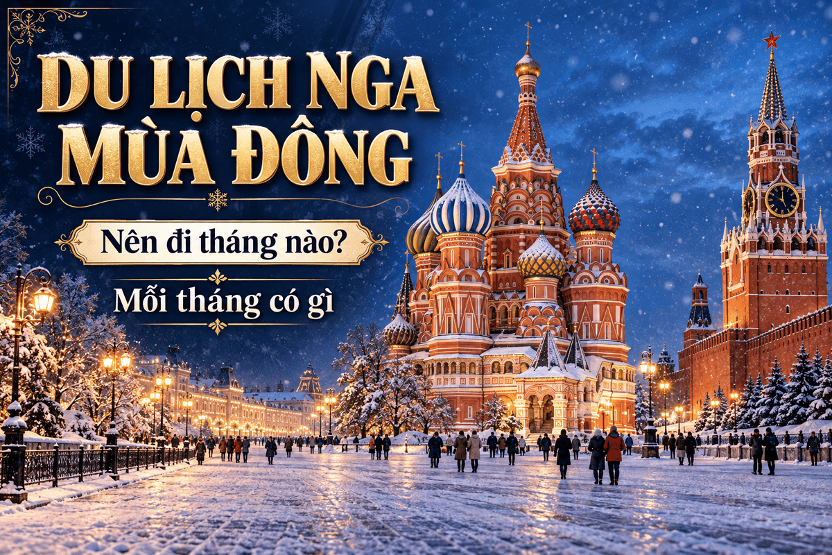 Nước Nga mùa đông: Nên đi tháng nào, mỗi tháng có gì?